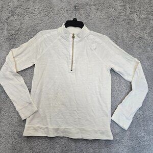 Lilly Pulitzer Ashlee 1/2 Zip Pullover Resort White Women's Size XS NEW Luxletic
